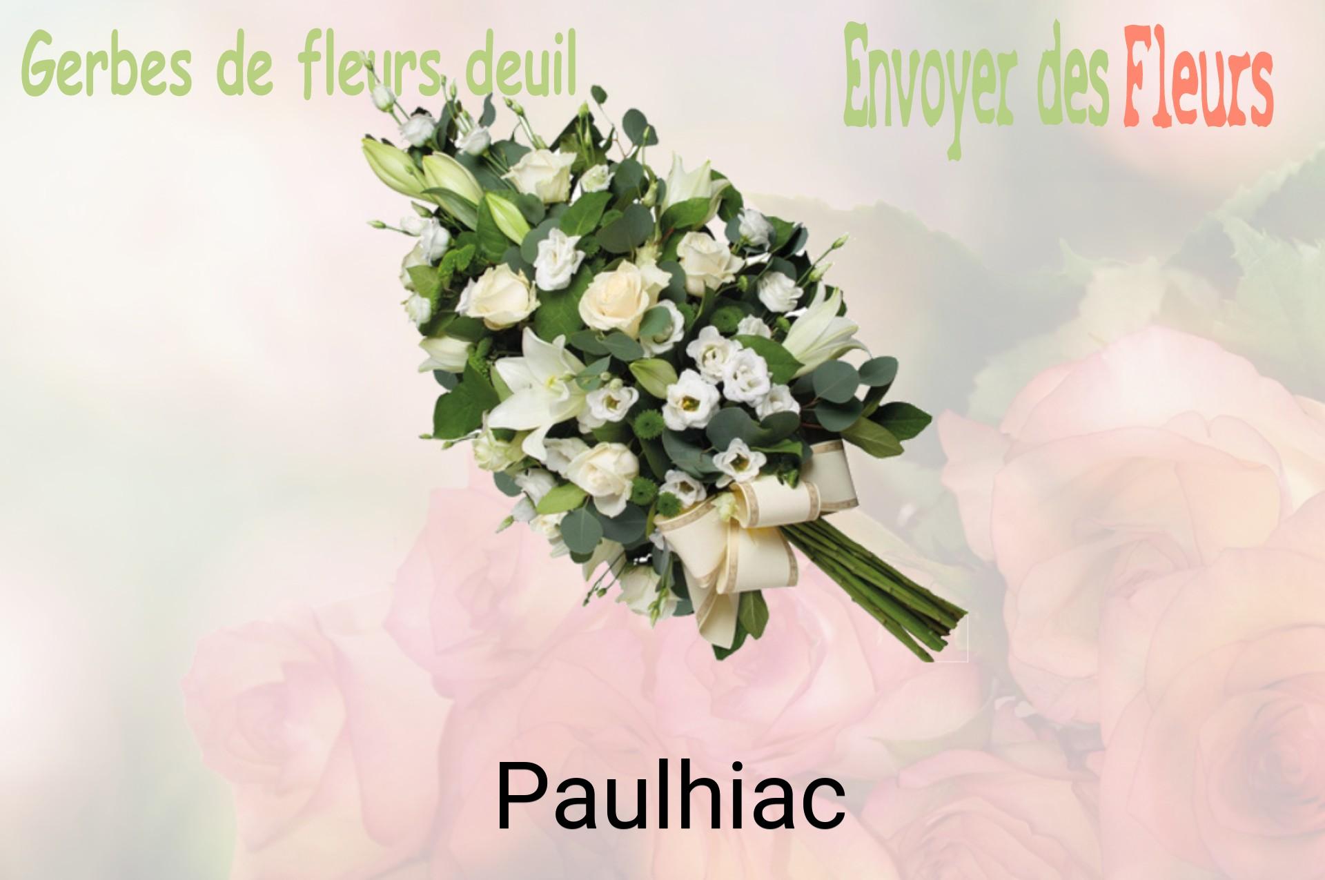 Gerbe de fleurs de deuil livrée à Paulhiac
